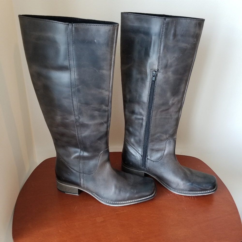 Diba True Left Field Leather Knee High Boots - 10